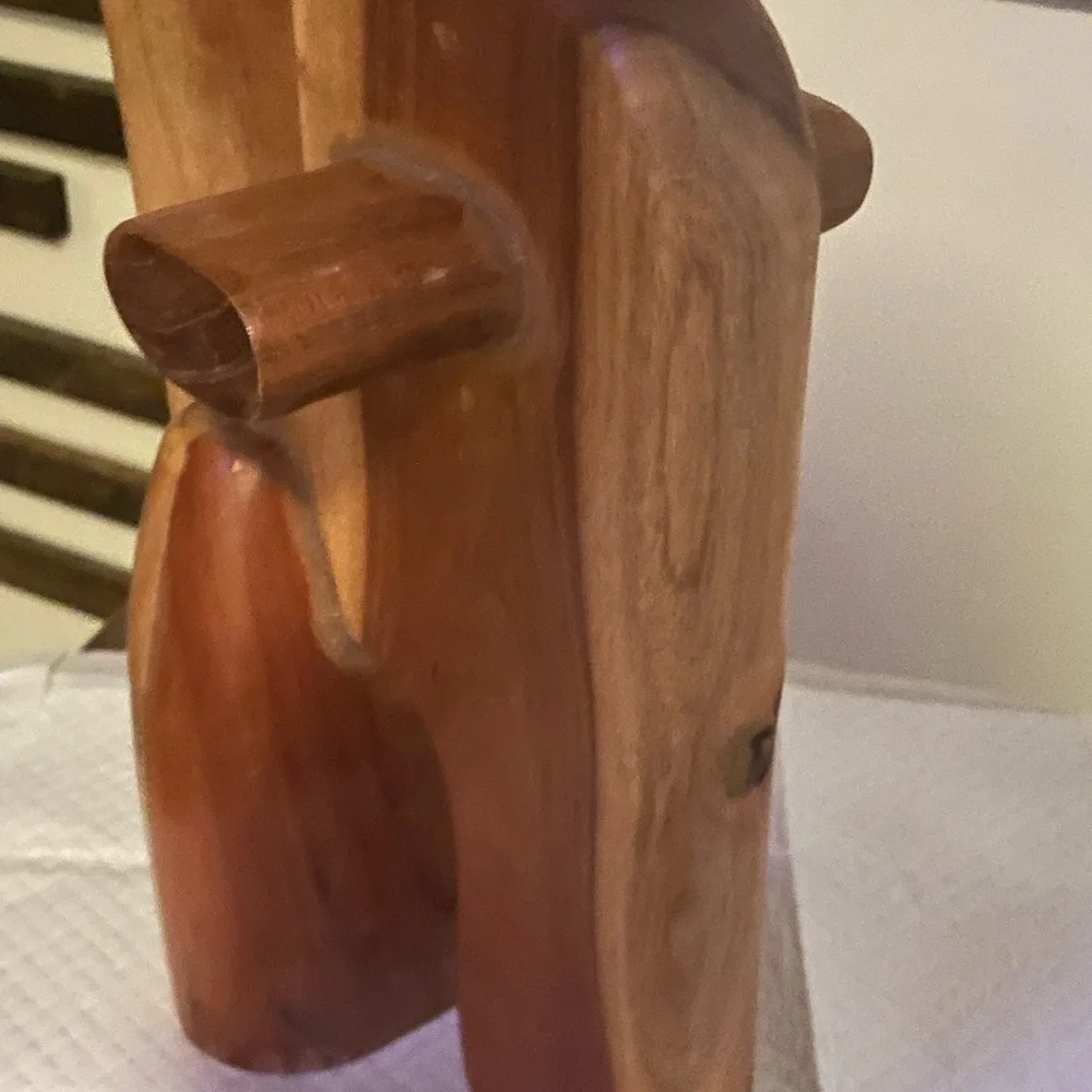 Crate&Barrel Rich Brown Elephant sculpture
